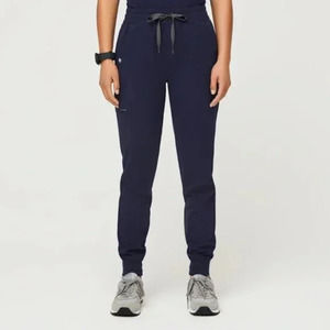 Figs Petite High Waisted Zamora 2.0 Jogger Scrub Pants Navy Blue Small Petite
